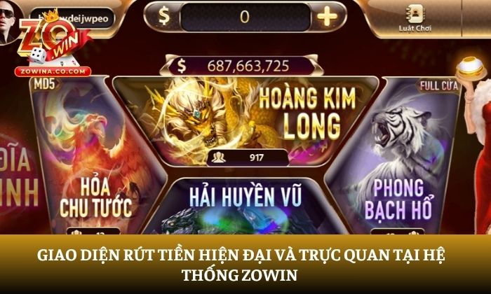 rút tiền Zowin